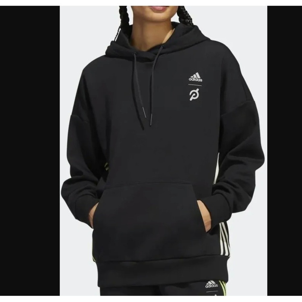Adidas x Peloton Hoodie Women's Size XS Black 3 Stripe‎ Capable of Greatness